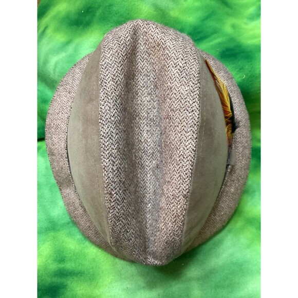 Union Made Men’s Fedora Hat Cap W Feather Size Medium 7 To 7 1/8 Very Good Shape - Picture 5 of 13